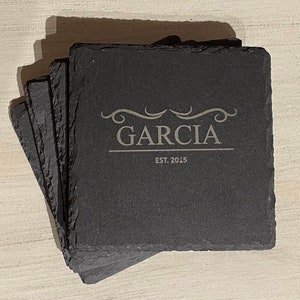 Slate Coasters, Wedding Gift, Corporate Gift, Housewarming Gift, New Home Gift, First Home Gift, Personalized Housewarming, Drink Coasters