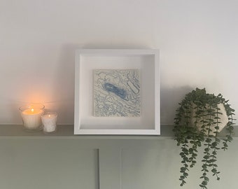 Suilven | Ceramic Framed Wall Art | Handmade | Scottish Munro Contours | Gift for Hill Walkers & Outdoor Adventurers