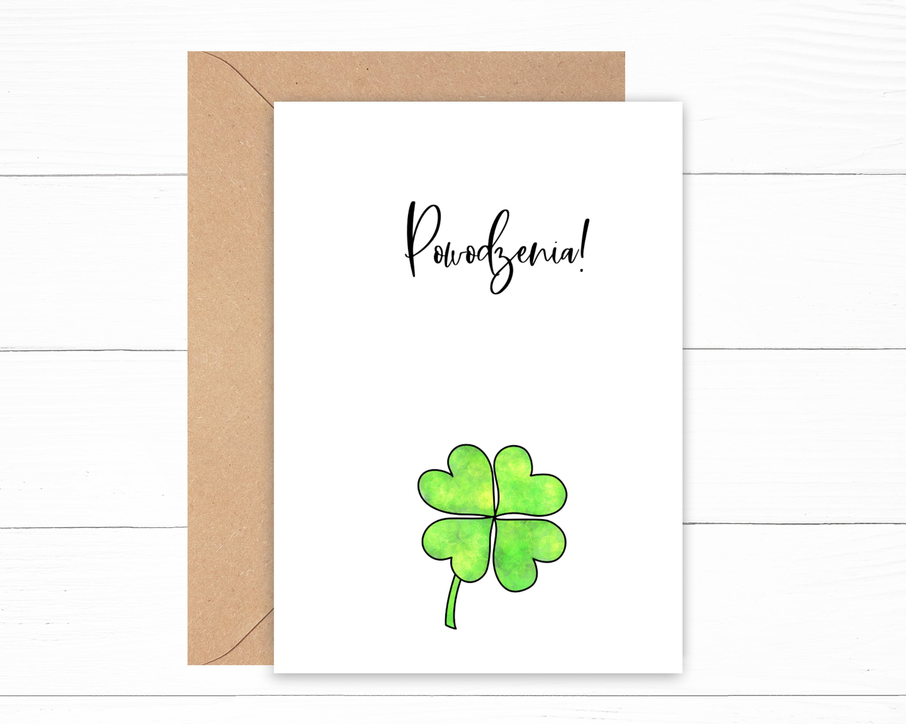 Powodzenia Polish Good Luck Card A5 Kartka Can Be Personalised pack of