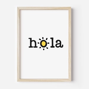 Spanish print - Hola - Hello - A4/A5 (no frame)