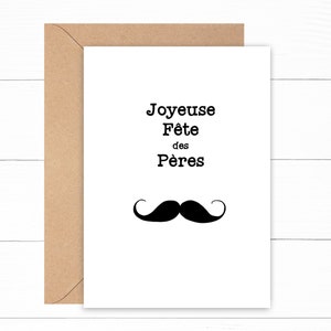 Joyeuse Fête des Pères - French Happy Father's Day card A5 - can be personalised