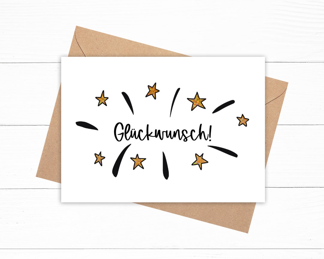 Glückwunsch German Congratulations Card A5 Can Be Personalised - Etsy