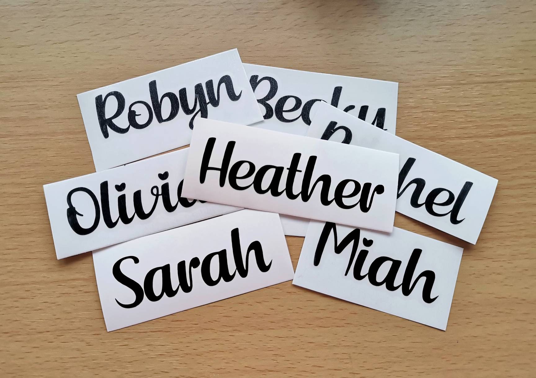 Personalised Vinyl Name Stickers for Birthday Etsy