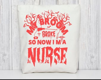 Gruselige Krankenschwester Tragetasche - Lustiges Witchy Halloween Geschenk