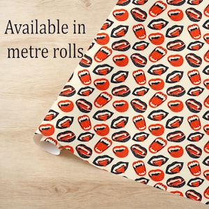 Vampire Fangs Wrapping Paper: Eco-Friendly Bloody Mouth Design