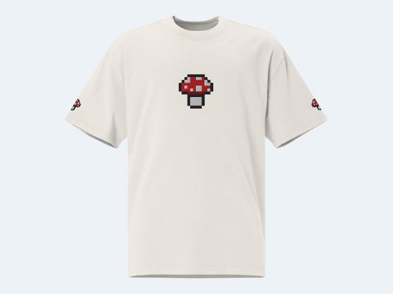 Embroidered Mushroom Tshirt | Oversized Tshirt, Unisex Ultra Cotton Tee, Embroidered Shirt, Gift For Him, Cool Stuff, Trending Now
