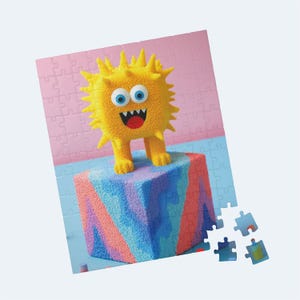 Happy Monster Puzzle | Jigsaw Puzzle, Cool Stuff, Colorful, Birthday Gift, Jigsaw Puzzles For Adults, Cute, Puzzle For Adults, Gift For Her