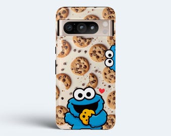 Cookie Monster Phone Case | Pixel 9 Case, Cute Phone Case, Cookie, Kawaii Phone Case, Pixel 6 Case, Decoden Phone Case, Aesthetic Phone Case