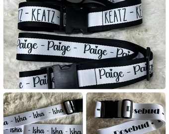 Personalised Luggage strap | Personalised Suitcase strap | Personalised Travel Items | Family Holiday | Personalised with Surname or Name