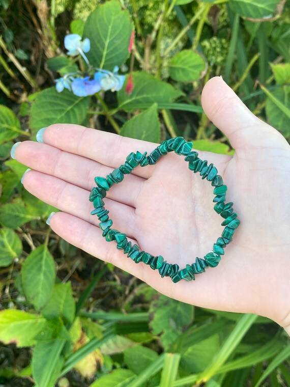 Malachite chip bracelet Clearance