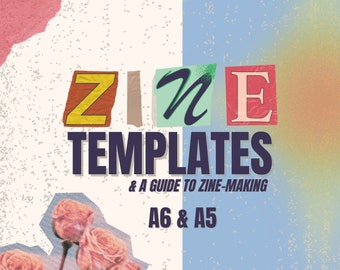 Bundle: A5 and A6 Zine Templates | Canva Editable Templates, A Guide to Zine-Making, Printable Zine, Easy DIY Zine