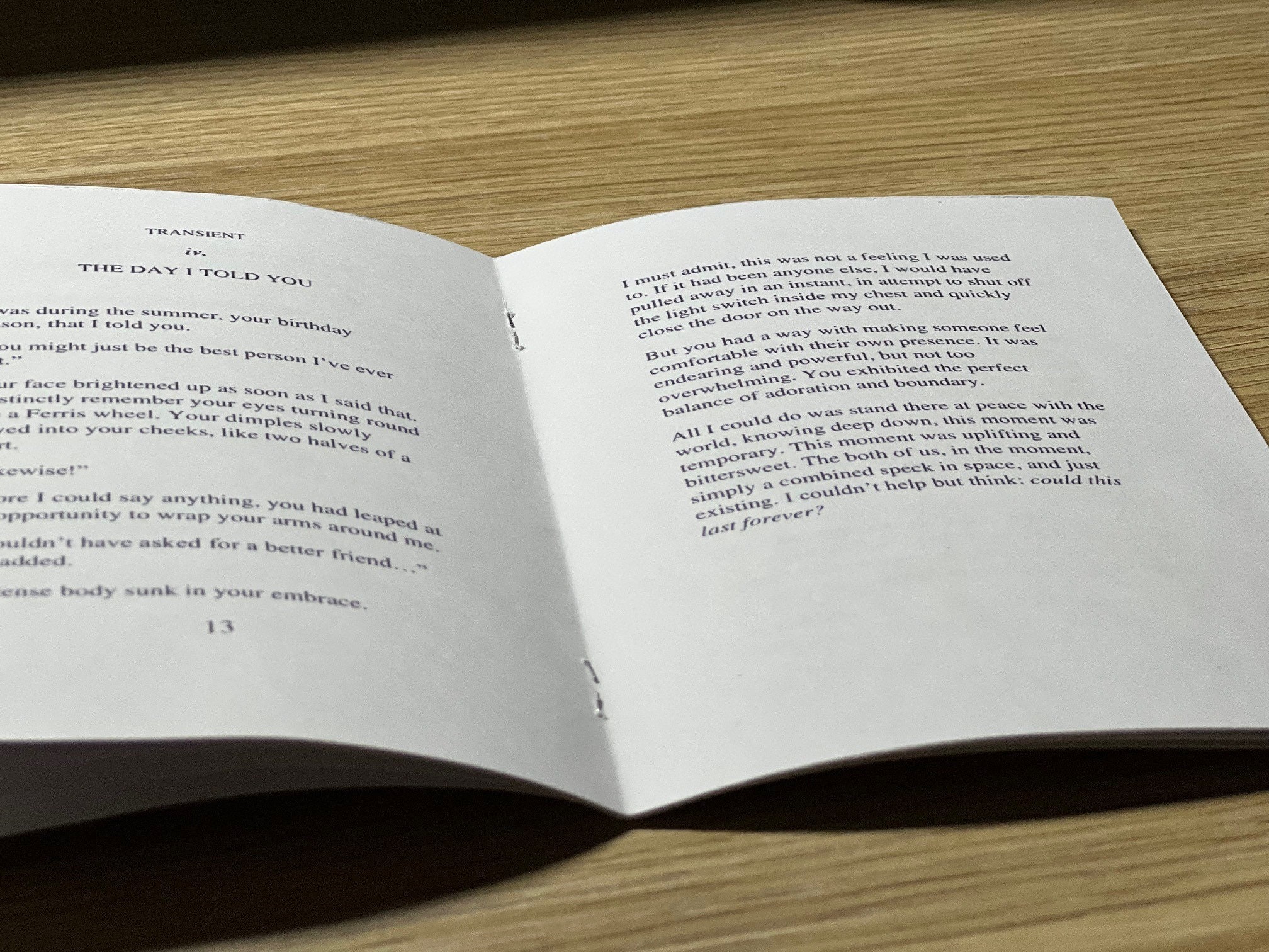 Transient | Poetry Short Story Zine - Etsy