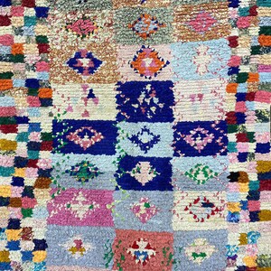 3x6 Boucherouite Moroccan Colorful Area Rug. image 6