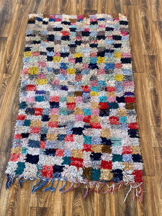 4x6 ブシェルウィットのヴィンテージ織りモロッコラグ。 - Etsy 日本
