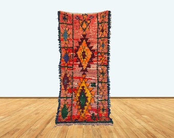 2x6 Moroccan Berber vintage runner rug.