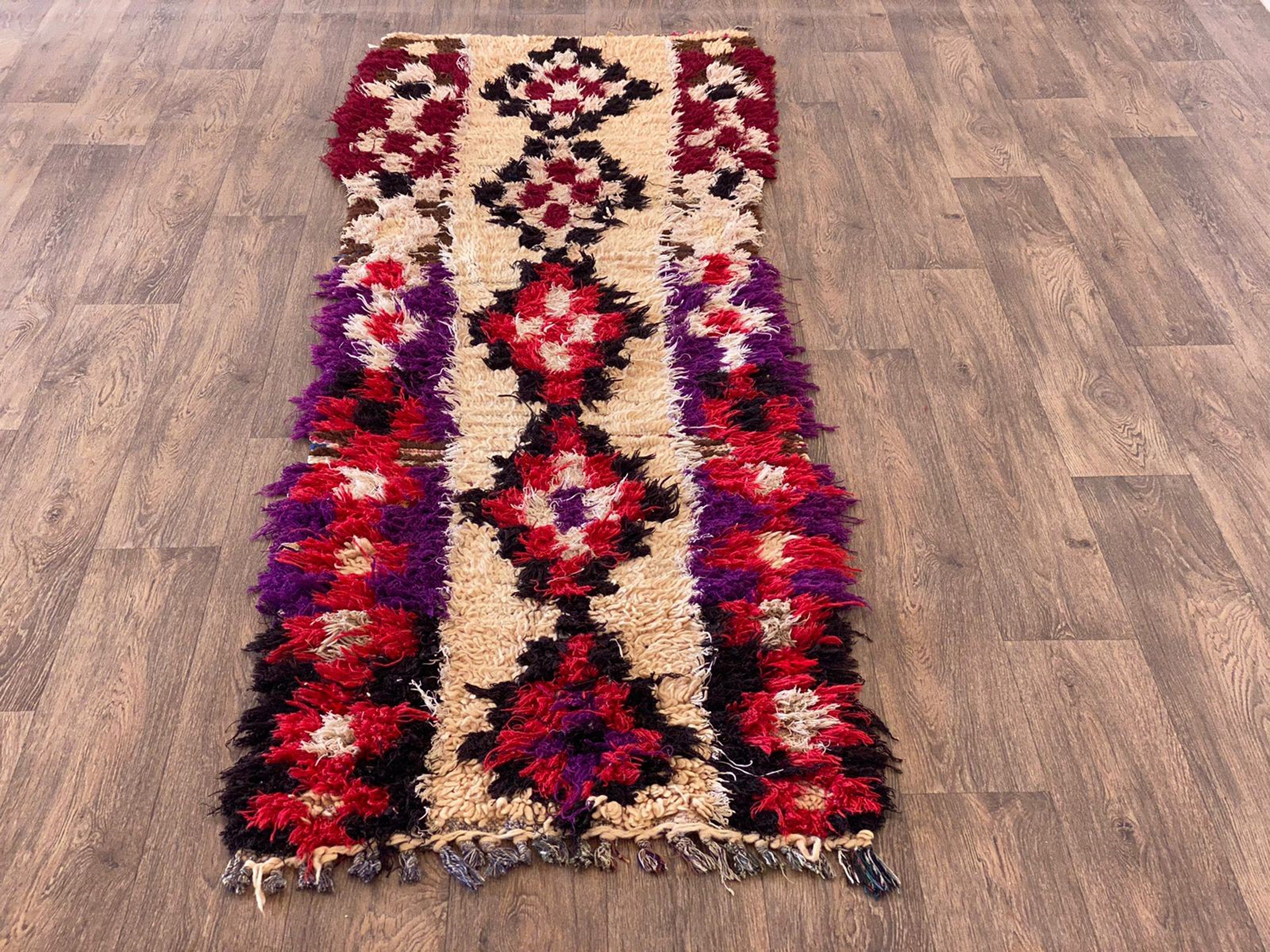 Schmaler Teppich Läufer, 60x250 cm, Marokkanischer Teppich Läufer