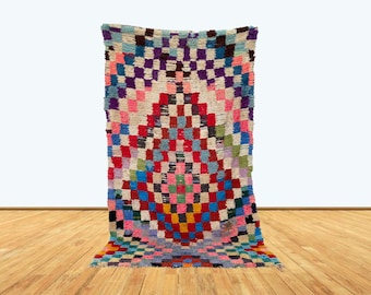 3 x 7 フィートのウールの手織りモロッコ製ラグ ランナー。 - Etsy 日本