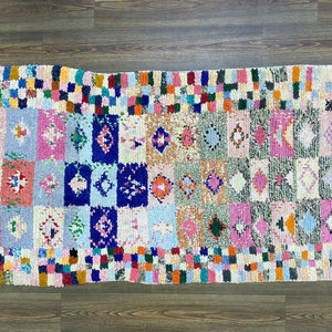 3x6 Boucherouite Moroccan Colorful Area Rug. image 8