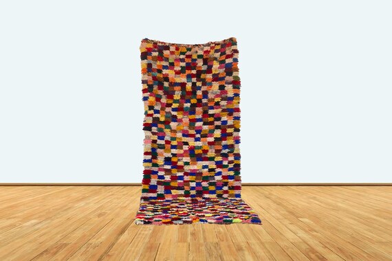 4x10 の大型モロッコ製カラフルな Azilal ラグ ランナー。 - Etsy 日本