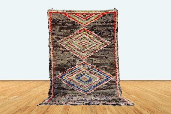 4x8 Vintage Moroccan Boucherouite Area Rug. - Etsy
