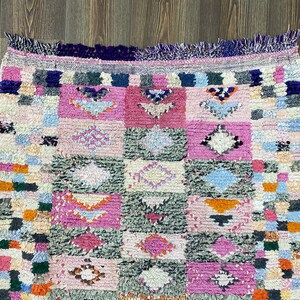 3x6 Boucherouite Moroccan Colorful Area Rug. image 5