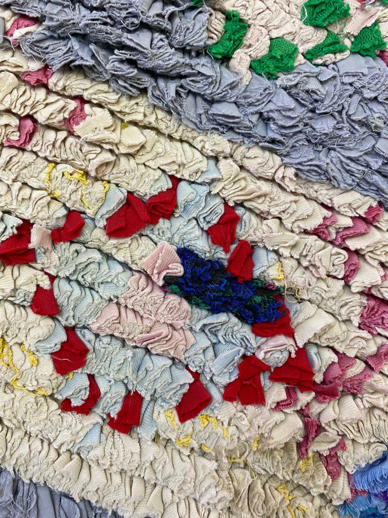 3x6 Boucherouite Moroccan Colorful Area Rug. image 2