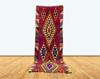 ダイヤモンドナローのヴィンテージ 2x8 ランナーラグ。 - Etsy 日本