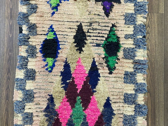 長さ 2 x 9 フィートの廊下用モロッコ ベルベル ランナー ラグ