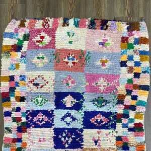 3x6 Boucherouite Moroccan Colorful Area Rug. image 9