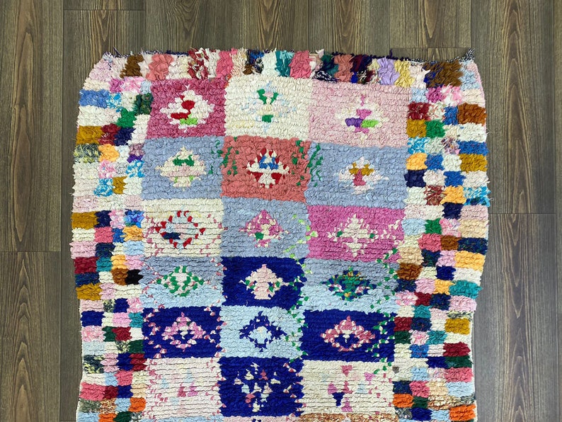 3x6 Boucherouite Moroccan Colorful Area Rug. image 9