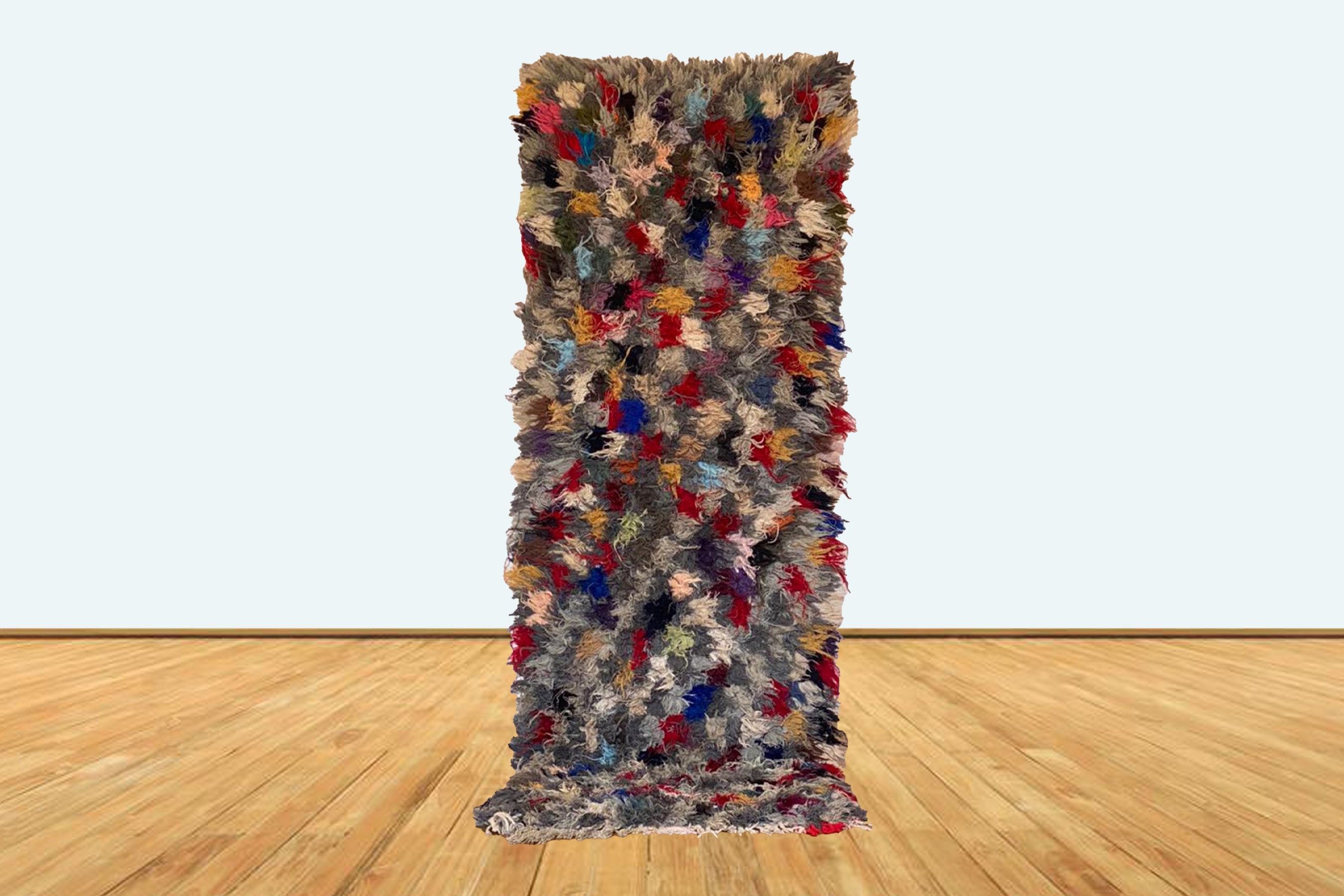 2 フィート x 7 フィート、モロッコのビンテージ ラグ ランナー