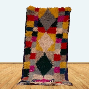 3x6 FT Moroccan Berber tribal small rugs.