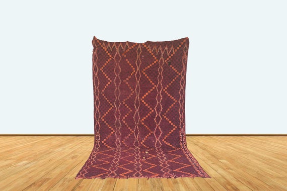 8x11 Wool Woven Purple large Rug.