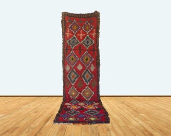 3x12 large Azilal Moroccan handwoven runner rug.