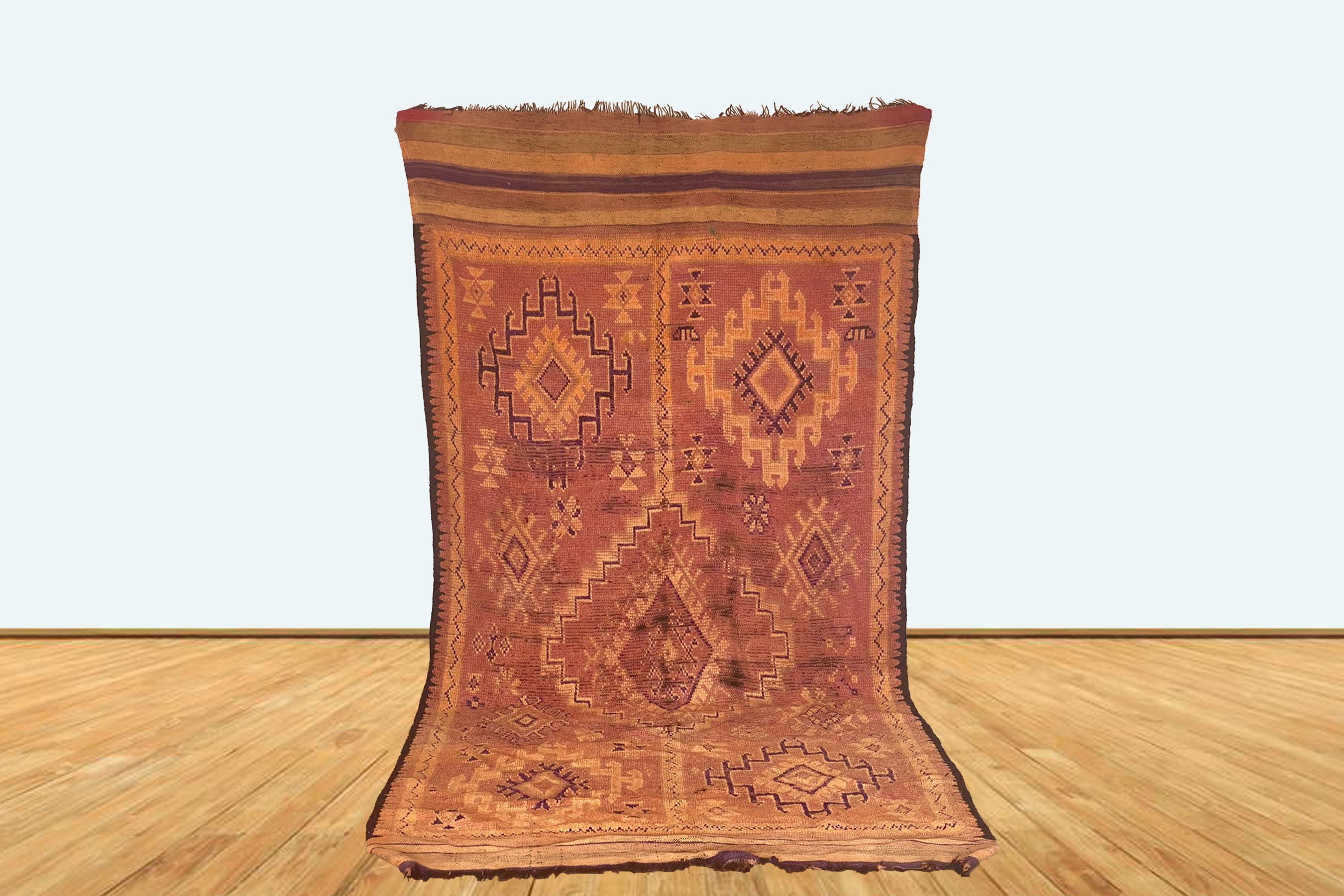 11x5 大型ヴィンテージ ボヘミアン モロッコ ラグ。 - Etsy 日本