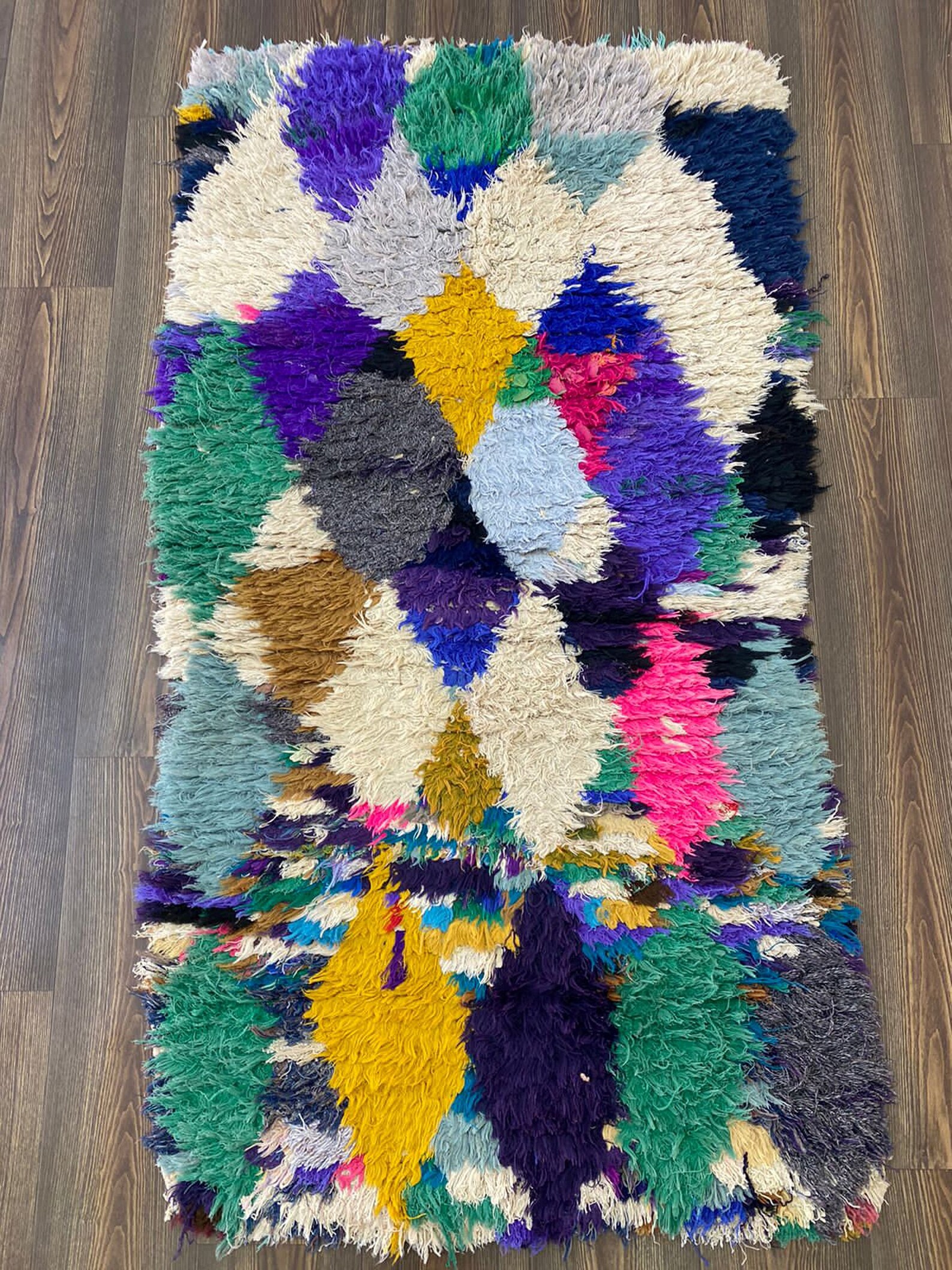 6x3 Vintage Small Moroccan Unique Diamond Rug. - Etsy