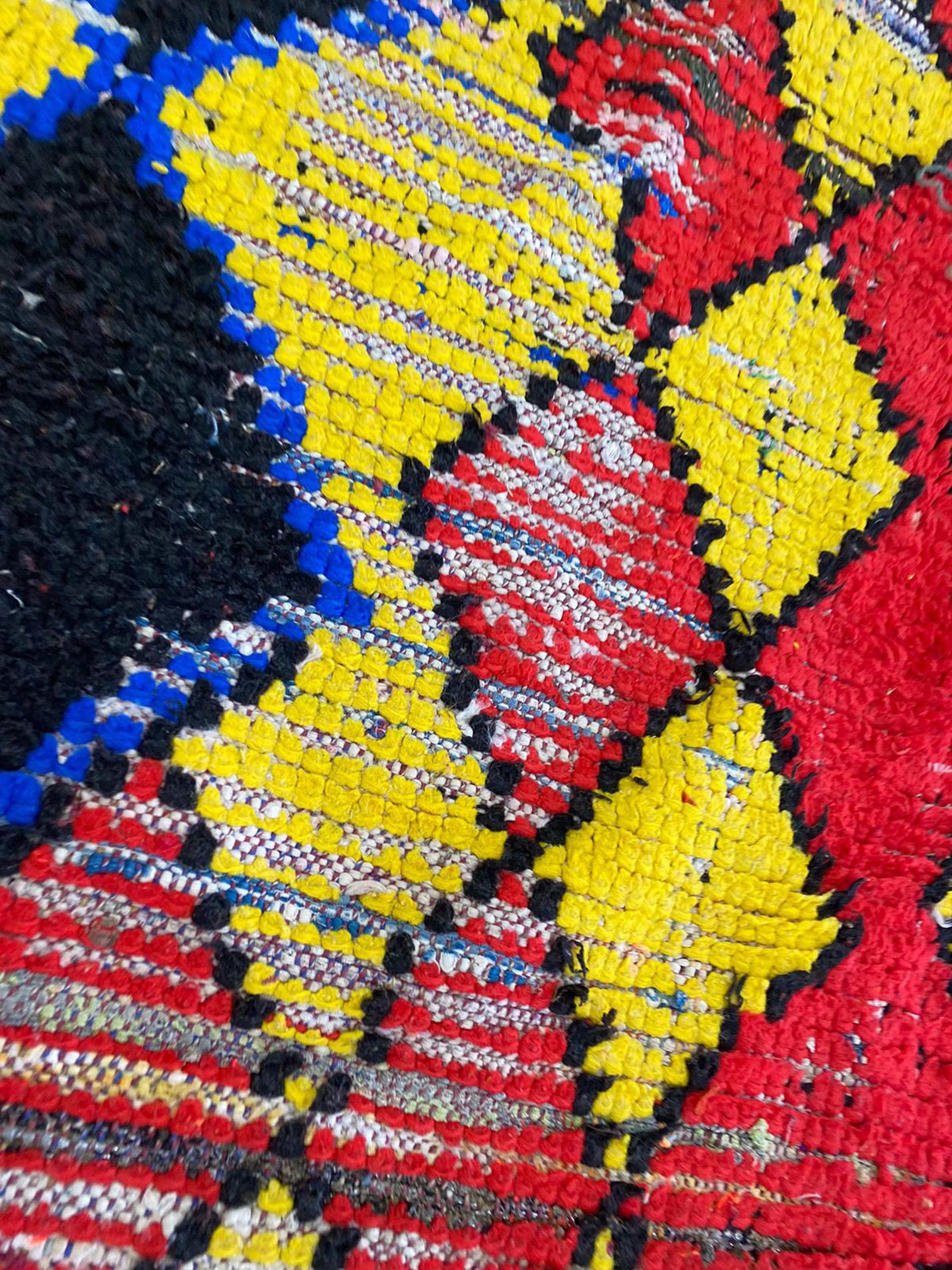 8.5X3.2 フィートのヴィンテージ ボヘミアン モロッコ ダイヤモンド