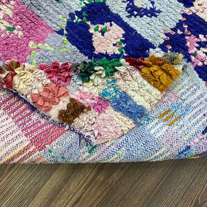 3x6 Boucherouite Moroccan Colorful Area Rug. image 4