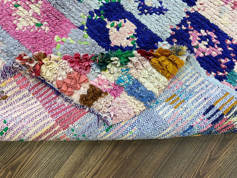 3x6 Boucherouite Moroccan Colorful Area Rug. image 4