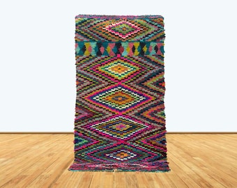 3 x 7 フィートのウールの手織りモロッコ製ラグ ランナー。 - Etsy 日本