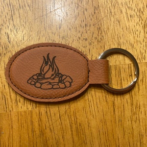 Leather Keychain Laser engraved *CUSTOM*