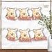 Winnie The Pooh Birthday Garland | Digital Download Banner | Winnie The Pooh Milestone | Hanging Bunting Flags Decoration | Without Photos 