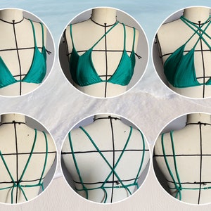DIY Ultra Minimalistisk Modern Triangel Bralette Bikiniöverdel PDF Mönster | Sömlösa Vändbara Badkläder av Sixte Designs