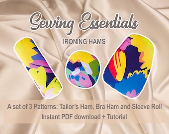 DIY Tailor’s Pressing Ham Set PDF Pattern | Bra Ham, Boob Ham & Sleeve Roll | Sewing Essentials
