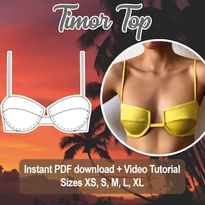 DIY Underwire Bikini Top | Soft Cup Bikini Top | Timor Top | Digital PDF Sewing Pattern by Sixte Designs