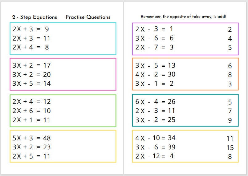 Maths Equations Questions  Practice Equations Questions