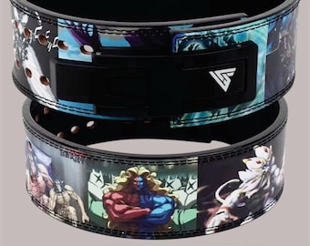 Anime Powerlifting Belt: 13mm Leather Lever Belt for Squats