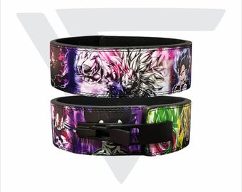 Anime Goku Lever Belt 10mm Leather Powerlifting Gym Belt for Squat Deadlift Weightlifting