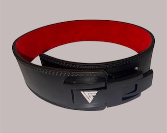 13mm Leather Powerlifting Belt: Heavy Duty Gym Weightlifting Belt