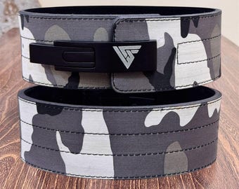 Handmade Gym Belt | WingsFit 10mm Camo Lever Powerlifting Belt | Weight Training Gear